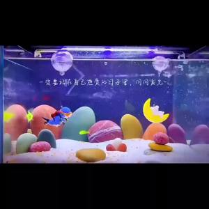 Fish Tank Diver Ornaments Landscape Decoration Aquarium Gifts Popular Floating Hayao Miyazaki Blue Fatty with Ball and Line