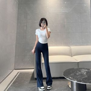 Luqi Lulu High Waist Bell Bottom Yoga Pants Womens Casual Sports Pants with Pockets Breathable Quick Dry Super Elastic