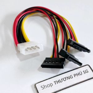Cáp chuyển Ata ra Sata (3 đầu SATA) / (Ata Molex IDE 4 Pin ra 3 SATA) / Cáp dài 15Cm