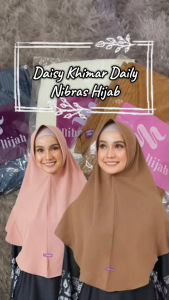 Baru Nibras Hijab NH Daisy Khimar Antem Ruby Stretch Premium