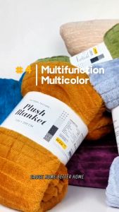 Ribbed Flannel Blanket Soft Plush Fluffy Cozy Couch Bed 150x200cm Throw Blanket for Couch Bed Sofa Gaoge MARY Ribbed Plush Blanket