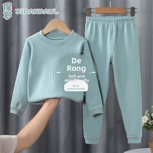 JIFANPAUL | Thermal Underwear Set for Children with Duvet Material Autumn Clothes