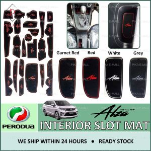 [100% Fit] Perodua New Alza 2022 Slot Mat Car Interior Non-Slip Mat Perodua New Alza2022 Accessories Aksesori Kereta Alza 2023 accessories - Lazada