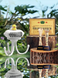 พัดลมแบบพกพาสำหรับรถเข็นเด็ก 8 ขา ขนาดเล็ก สำหรับหอพัก สามารถชาร์จไฟได้ 2971 ความเงียบขรึมขรึม 3 ระดับ ความเงียบขรึม 20 ดิบ