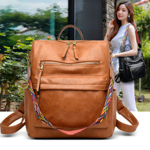 Dawaar Beg Galas Remaja Wanita Lelaki Sekolah ( Men Women Waterproof Travel Color Stripe Bagpack Student School Sport Bag ) 2Y4