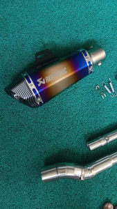 Sniper 135 Stainless Elbow with Akrapovic Hex Tip & Silencer
