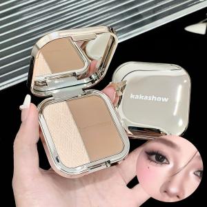 ปากกาเน้นข้อความสองสีและคอนทัวร์พาเลทท์แป้งละเอียดชิมเมอร์มุกแอพพลิเคชั่นได้อย่างง่ายดาย Face Nose Shadow Brightening