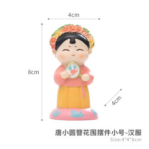 Creative Tang Xiaoyuan Floral Hairpin Desk Decoration Chinese Style Birthday Gift Office Desktop Ornaments Entrance Tabletop Decor