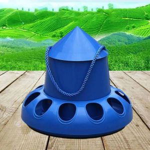 FORUM Automatic Chicken Feeder Trough Shape 11 Holes Bird Feeding Bucket Feed Barrel Plastic Pigeon Feeder Chicken