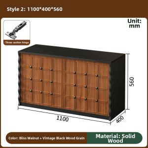 HANYUAN | New Multifunctional Solid Wood TV Stand Storage Cabinet Display Unit