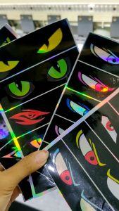 STIKER STRUBO MATA MINIATUR BUS HOLOGRAM NYALA-STIKER VIRAL STRUBO BUS TELOLET MANIA