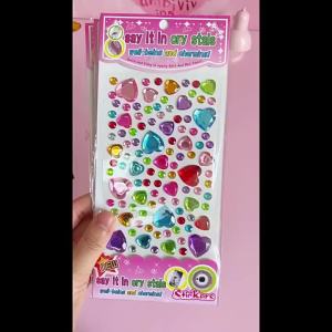 1 piece/Blue Shining Childrens Face Sticker Water Diamond Shining Sticker Festival Makeup Jewelry Sticker Self Adhesive Water