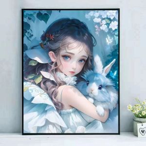 11CT DIY Cross Stitch Kits Love Snow Pattern Printed Fabric Embroidery Needlework Sets DMC Cotton Thread Cross Stitch Decoration