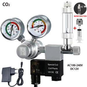 ZRDR | Aquarium DIY CO2 regulator solenoid valve Foam meter High-pressure gas cylinder equipment Fish tank CO2 pressure reducing valve
