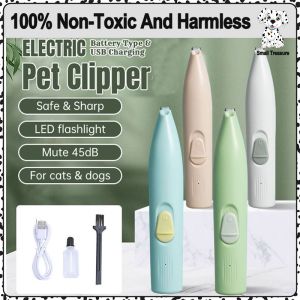 [🇵🇭 Stock&COD]Dog Cat Foot Hair Trimmer Pet Foot Shaver Pet Paw Nail Grooming Clipper Electrical Cat Cutter Shearing Machine USB Rechargeable With LED Light Face Eyes Ears Rump Paws Trimmers