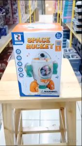 Mainan Anak SPACE ROCKET Mainan Roket Musik Dan Lampu Edukasi Anak