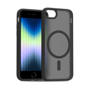Non Yellowing Case For iPhone SE 2022 2020 8 16 Pro Max 15 Plus 14 13 Mini 12 11 Magsafe Mag Safe Matte Black Magnet Phone Cover