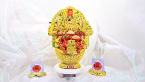 Tháp tỏi ông địa thỏi vàng mèo may mắn - TỎI CÁT TƯỜNG