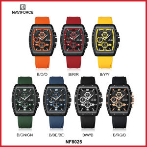 NAVIFORCE Watch Men Original Waterproof Sports Quartz Chronoaraph Wirstwatch 8025