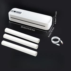 Máy In Nhiệt Không Dây Di Động A4 Không Mực Cho Điện Thoại & Máy Tính Xách Tay - Máy In Ảnh Văn Bản PDF Đa Chức Năng HD 300dpi Bluetooth