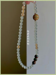 Double Wrap Gold Hair Crystal Grape Stone Large Lacquer Beads Bracelet Chinese Style Wealth Attracting Fashionable Jewelry