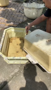 Khuôn đúc chậu cảnh chữ nhật 1m (khuôn chậu ABS có lòng trong)