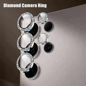 Metal Diamond Ring Lens Camera Protector For Samsung Galaxy S22 S23 S24 Ultra For Galaxy S23 S23 Plus Glass Lens Cap