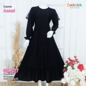 GAMIS PESTA WARNA HITAM (5-15 TAHUN) GAMIS HITAM ANAK TK SD REMAJA DEWASA TEEN SERIES KOREAN STYLE !! GAMIS ANAK BROCADE TANGGUNG DAN REMAJA ALORA ANAMI BY CUTETRIK BROKAT