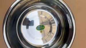 Thau Inox Hồng Phước Thành cao cấp Inox 201 sáng bóng dễ vệ sinh chống rỉ sét size 38cm-40cm.