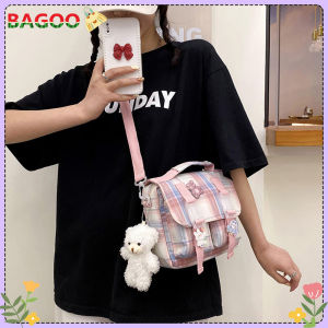 Túi Đeo Chéo Harajuku Nhật Bản Cho Nữ Túi Đưa Thư Nữ Sinh Trung Học Túi Xách Chắp Vá Túi Sách Đi Học Túi Đeo Vai Có Gấu Trúc