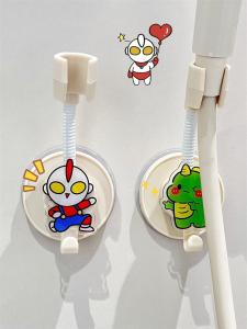 Universal Adjustable Shower Head Holder & Cute Cartoon Shower Spray Base: No Drilling Required Shower Accessories