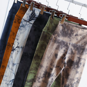 High-Waist Seamless Yoga Pants Womens Dyed Fitness Sports Shorts Breathable Quick-Dry Nylon Fabric Four Seasons Universal