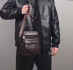 Tas Selempang Pria Kulit Asli - Tas Selempang Bahu Pria - Tas Selempang Kasual Kulit Asli