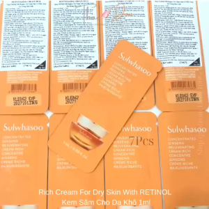 [Da khô] MALL Combo 7 or 14 gói Kem nhân sâm Sulwhasoo SWS CRG Cream RICH Sampling 7EA x 1ml Date  10.2027