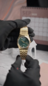 Jam Tangan Pria Casio Classic MTP-B146G-3A Green Dial Gold Stainless Steel Band