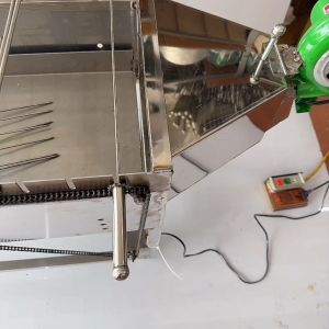 [ Hàng Loại 1 ] Bếp nướng thịt chả gà vịt quay tự động 12 xiên INOX. Máy Than Hoa - Tặng 12 xiên đơn và 2 xiên 3 inox