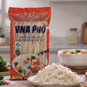 Bich Chi Pho Rice Noodles 5mm Flat Vietnamese Noodles for Soup & Stir-Fry 400g