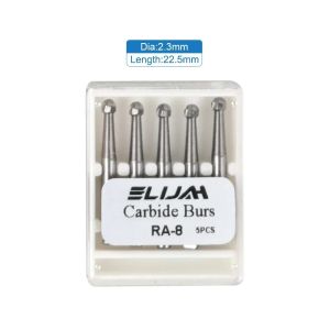 ELIJAH 5Pcs/Box Dental Tungsten Steel Burs RA Series Dentistry Drill For Dental Lab Clinic Low Speed Contra-Angle Handpiece Tool