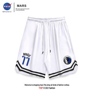 Quần Short Bóng Rổ Lưới Thoáng Khí Nhanh Khô Tập Luyện Năm Điểm Quần Chạy Bộ Thể Dục Rộng Rãi Thoải Mái Cho Nam