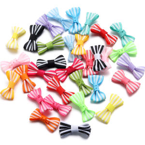 50-100Pcs 1.5x3cm Small Satin Ribbon Bows Striped Handwork Craft bow Wedding Party Sewing DIY Clothing Decorations Accessories