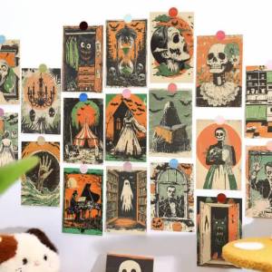 20 Chiếc Ma Quái Bộ Xương Halloween Bưu Thiếp Tác Phẩm Nghệ Thuật Cho Ngôi Nhà Ma Ám Trang Trí Tường Tiệc Halloween Tạo Kiểu Tiếp Liệu