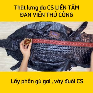Thắt lưng da cá sấu [LIỀN NGUYÊN CON] Phiên bản cao cấp đan viền thủ công đẹp bền bỉ