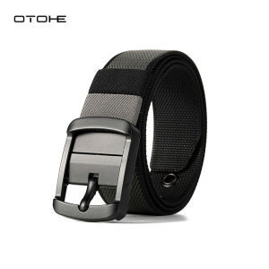 OTOHE เข็มขัดผู้ชายเข็มขัดปรับได้เข็มขัดแทคติคอลสำหรับกิจกรรมกลางแจ้งหมุนได้สายรัดไนลอนเข็มขัดสองด้านสองด้านเข็มขัดผ้าแคนวาสสำหรับกีฬาเยาวชนเข็มขัดกางเกงเข็มขัดรัดเอวไนลอนแบบเรียบง่าย