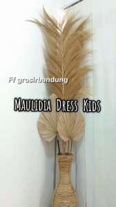 Baju gamis Kids model mewah elegan Maulina Kids Gamis anak S M L XL gamis bahan Crinkle Premium Mix Ceruty babydoll premium