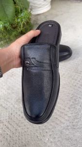 Giày sục nam da bò mũi tròn màu đen CÓ SIZE LỚN TỪ 38 - 47 - Trường Hải S200