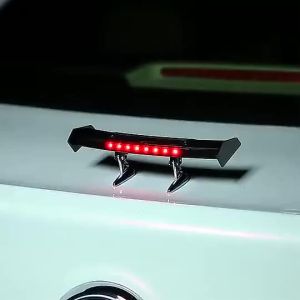 Mini Solar Car Rear Spoiler Tail Light Universal 12V LED Flashing Warning Waterproof Wing with Smart Sensor Modified Accessories