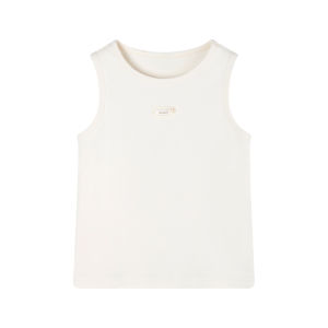 MUCMUKN | Stretchy Lyocell Pique Lace Trimmed Girls Vest