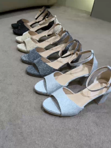 DS SHOE 901-2 Glittery Block Heels sandals for women