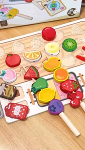 Mainan Edukasi Anak Skewer Game Mainan Masak Sate Barbeque BBQ / Fruit Buah