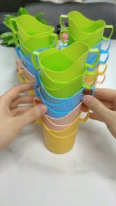 HTF 10pcs Creative Plastic cup Handle Disposable Paper Cup Holder Non Slip Heat-resistant cup holder